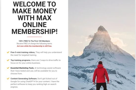 affiliate marketing travel With Max Online Member Only!